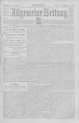 Allgemeine Zeitung Freitag 28. Juli 1905