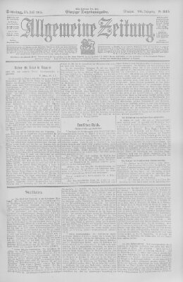 Allgemeine Zeitung Sonntag 30. Juli 1905