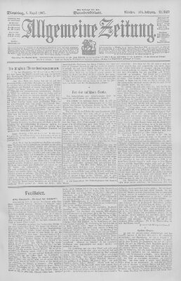 Allgemeine Zeitung Dienstag 1. August 1905