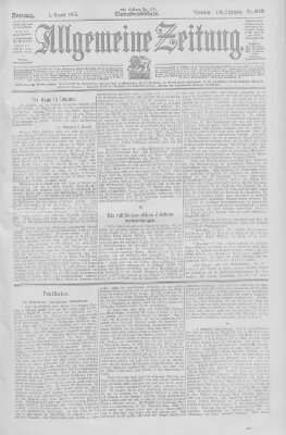 Allgemeine Zeitung Freitag 4. August 1905