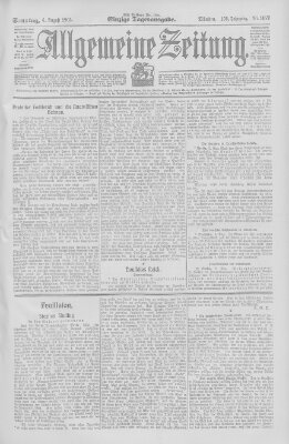 Allgemeine Zeitung Sonntag 6. August 1905