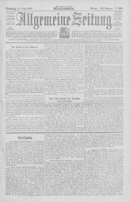 Allgemeine Zeitung Freitag 11. August 1905