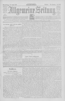 Allgemeine Zeitung Samstag 12. August 1905