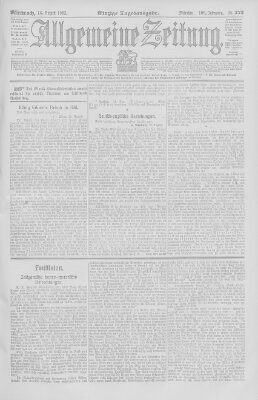 Allgemeine Zeitung Mittwoch 16. August 1905