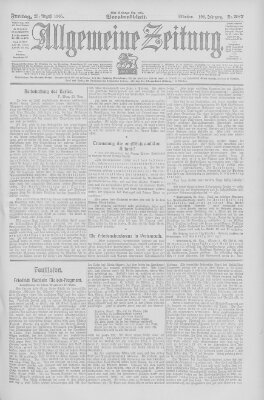 Allgemeine Zeitung Freitag 25. August 1905