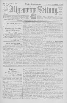 Allgemeine Zeitung Montag 28. August 1905