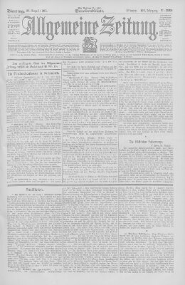 Allgemeine Zeitung Dienstag 29. August 1905