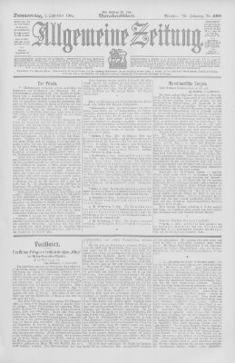 Allgemeine Zeitung Donnerstag 7. September 1905