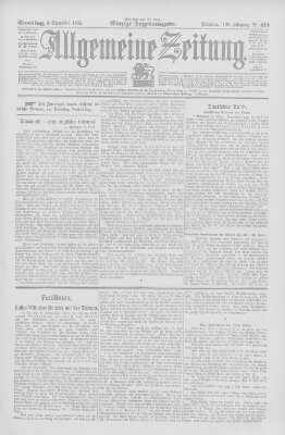 Allgemeine Zeitung Samstag 9. September 1905