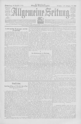 Allgemeine Zeitung Sonntag 10. September 1905