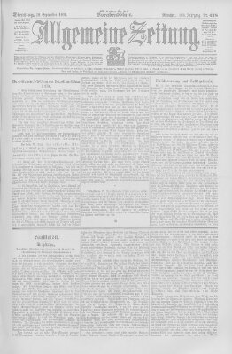 Allgemeine Zeitung Dienstag 19. September 1905