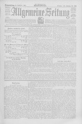 Allgemeine Zeitung Donnerstag 21. September 1905
