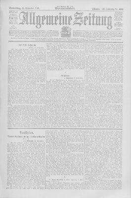 Allgemeine Zeitung Samstag 23. September 1905