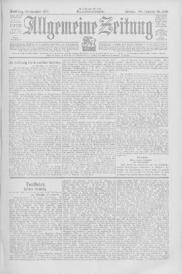 Allgemeine Zeitung Freitag 29. September 1905