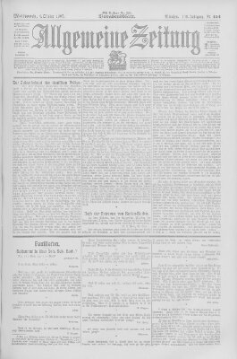 Allgemeine Zeitung Mittwoch 4. Oktober 1905