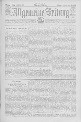 Allgemeine Zeitung Donnerstag 5. Oktober 1905