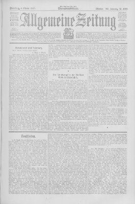 Allgemeine Zeitung Freitag 6. Oktober 1905