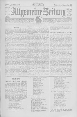 Allgemeine Zeitung Freitag 13. Oktober 1905