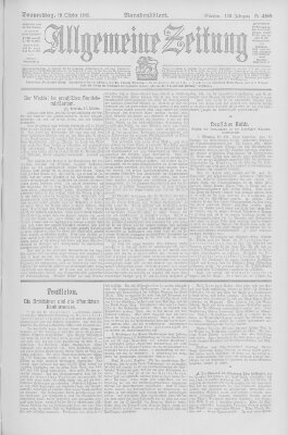 Allgemeine Zeitung Donnerstag 19. Oktober 1905