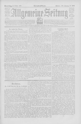 Allgemeine Zeitung Samstag 28. Oktober 1905