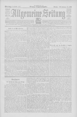 Allgemeine Zeitung Montag 30. Oktober 1905