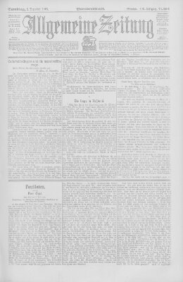 Allgemeine Zeitung Samstag 2. Dezember 1905