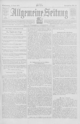 Allgemeine Zeitung Donnerstag 11. Januar 1906