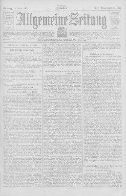 Allgemeine Zeitung Sonntag 14. Januar 1906