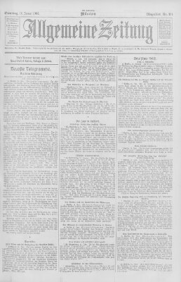 Allgemeine Zeitung Dienstag 16. Januar 1906