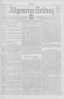 Allgemeine Zeitung Samstag 20. Januar 1906