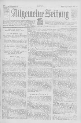 Allgemeine Zeitung Montag 22. Januar 1906