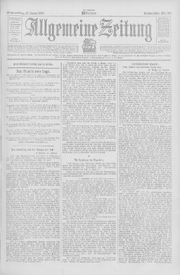 Allgemeine Zeitung Donnerstag 25. Januar 1906