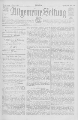 Allgemeine Zeitung Donnerstag 1. Februar 1906