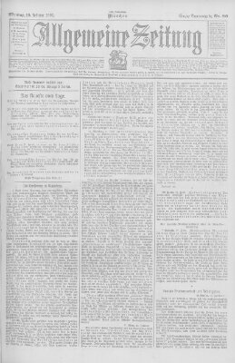 Allgemeine Zeitung Montag 19. Februar 1906