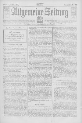 Allgemeine Zeitung Mittwoch 21. März 1906