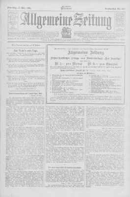 Allgemeine Zeitung Dienstag 27. März 1906