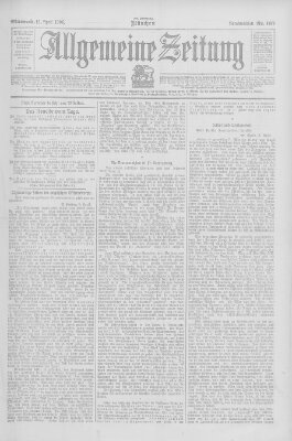 Allgemeine Zeitung Mittwoch 11. April 1906