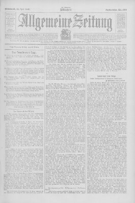 Allgemeine Zeitung Mittwoch 18. April 1906