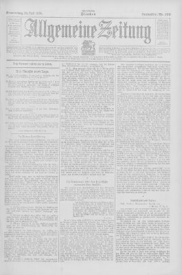 Allgemeine Zeitung Donnerstag 19. April 1906