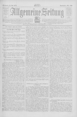 Allgemeine Zeitung Mittwoch 25. April 1906