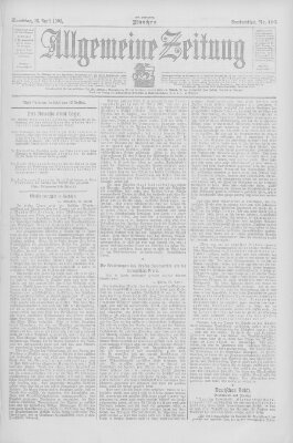 Allgemeine Zeitung Samstag 28. April 1906