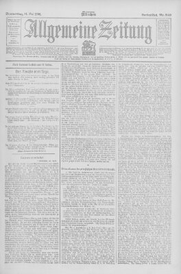 Allgemeine Zeitung Donnerstag 31. Mai 1906