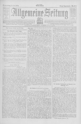 Allgemeine Zeitung Donnerstag 14. Juni 1906