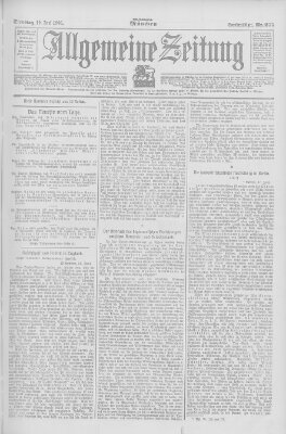 Allgemeine Zeitung Dienstag 19. Juni 1906