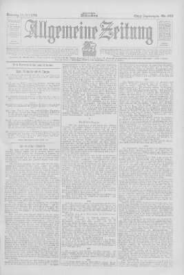 Allgemeine Zeitung Sonntag 15. Juli 1906