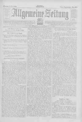 Allgemeine Zeitung Montag 16. Juli 1906