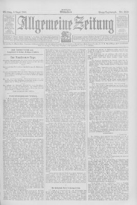 Allgemeine Zeitung Montag 6. August 1906