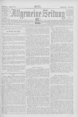Allgemeine Zeitung Dienstag 7. August 1906