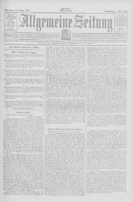 Allgemeine Zeitung Dienstag 14. August 1906