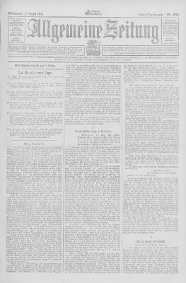 Allgemeine Zeitung Mittwoch 15. August 1906